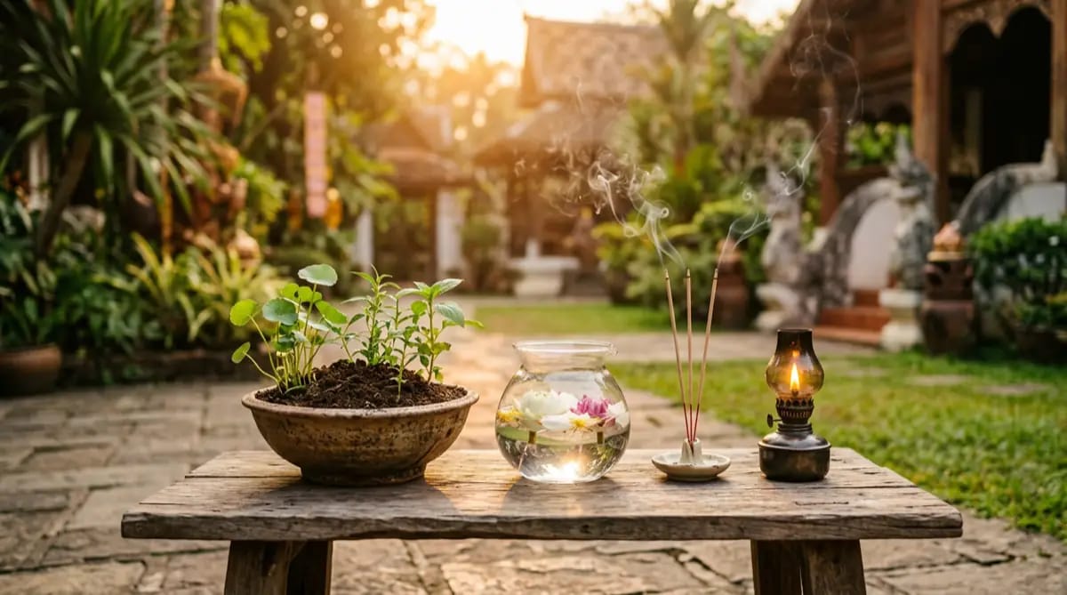 Die vier Elemente der Traditionellen Thailändischen Medizin: Erde, Wasser, Feuer und Wind als Funktionsprinzipien